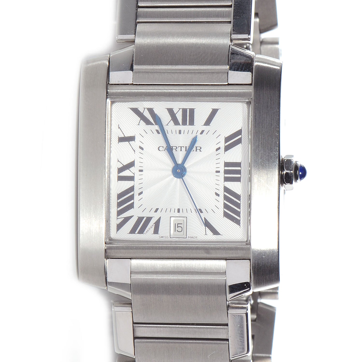 Cartier Stainless Steel 28mm Tank Francaise Automatic Watch 1 of 6