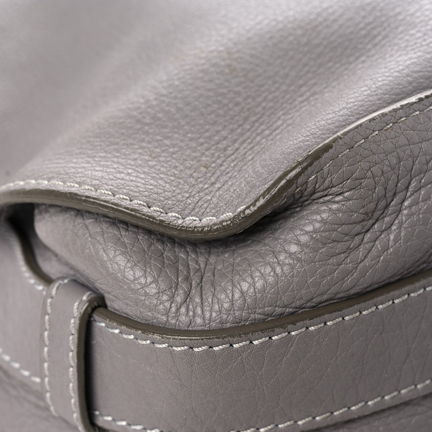 Calfskin Medium Marcie Round Crossbody Bag Cashmere Grey
