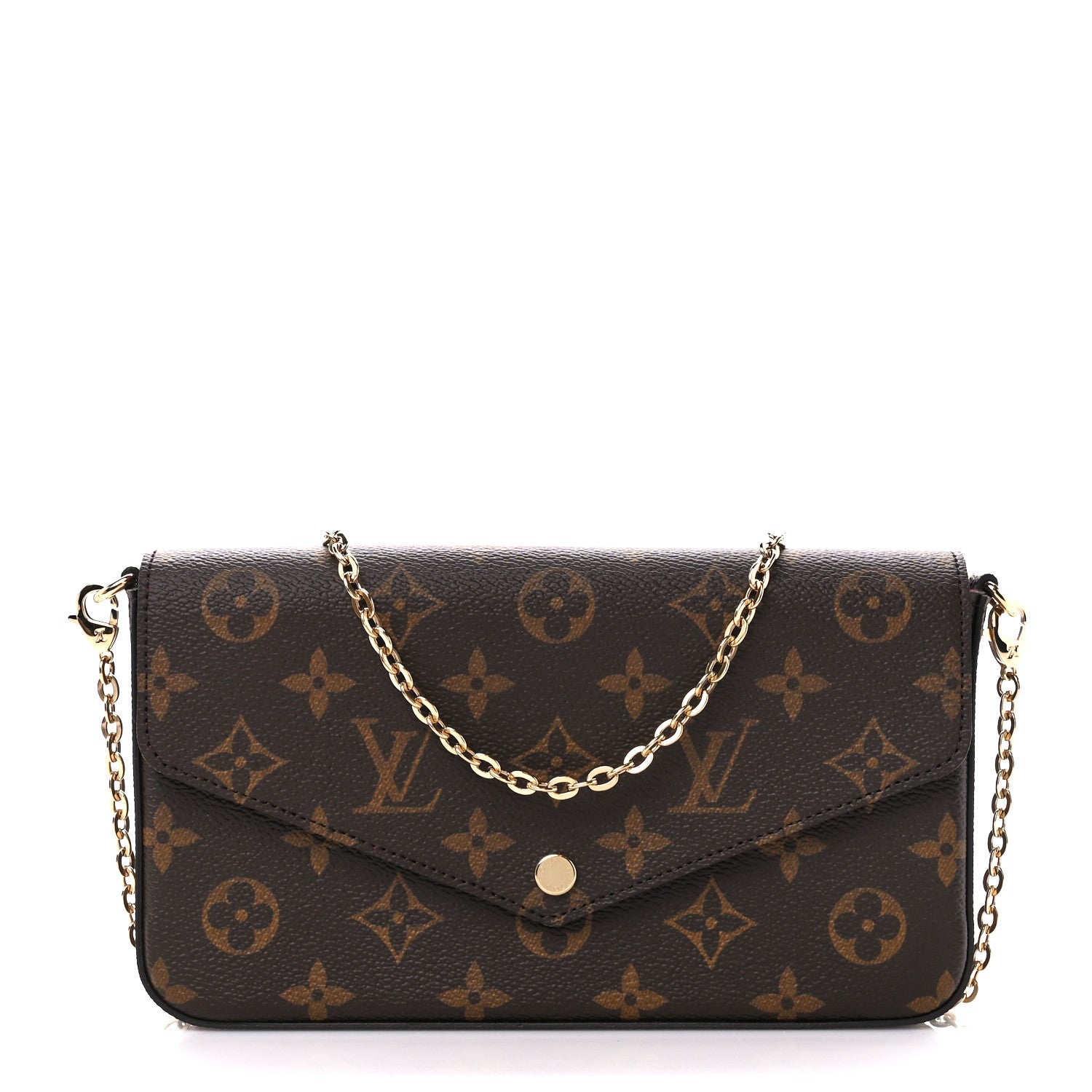 Louis Vuitton Monogram Pochette Felicie Chain Wallet Fuchsia 3 of 14