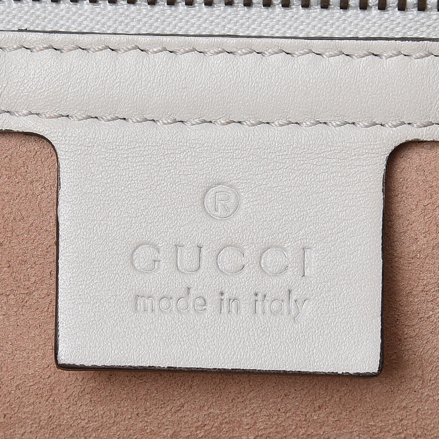 Gucci Calfskin Matelasse Medium GG Marmont Shoulder Tote Bag White 6 of 16