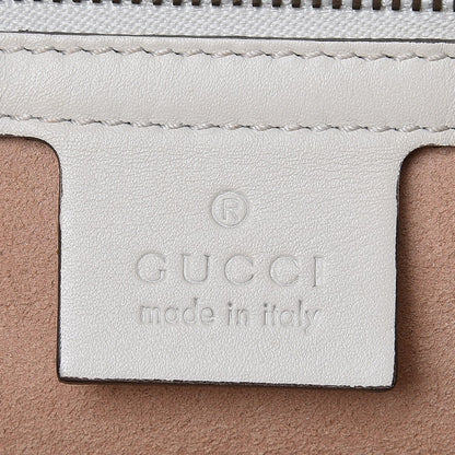 Gucci Calfskin Matelasse Medium GG Marmont Shoulder Tote Bag White 6 of 16