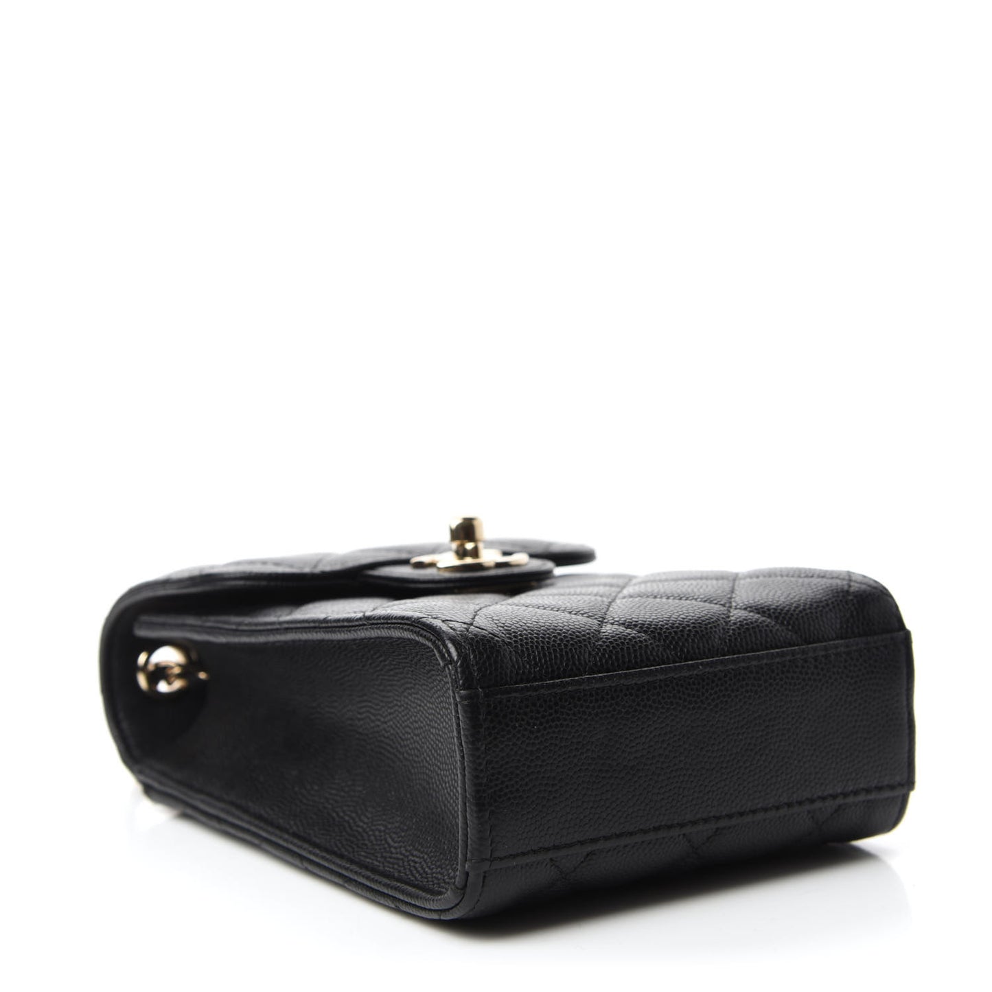 Caviar Quilted Classic Phone Holder Black