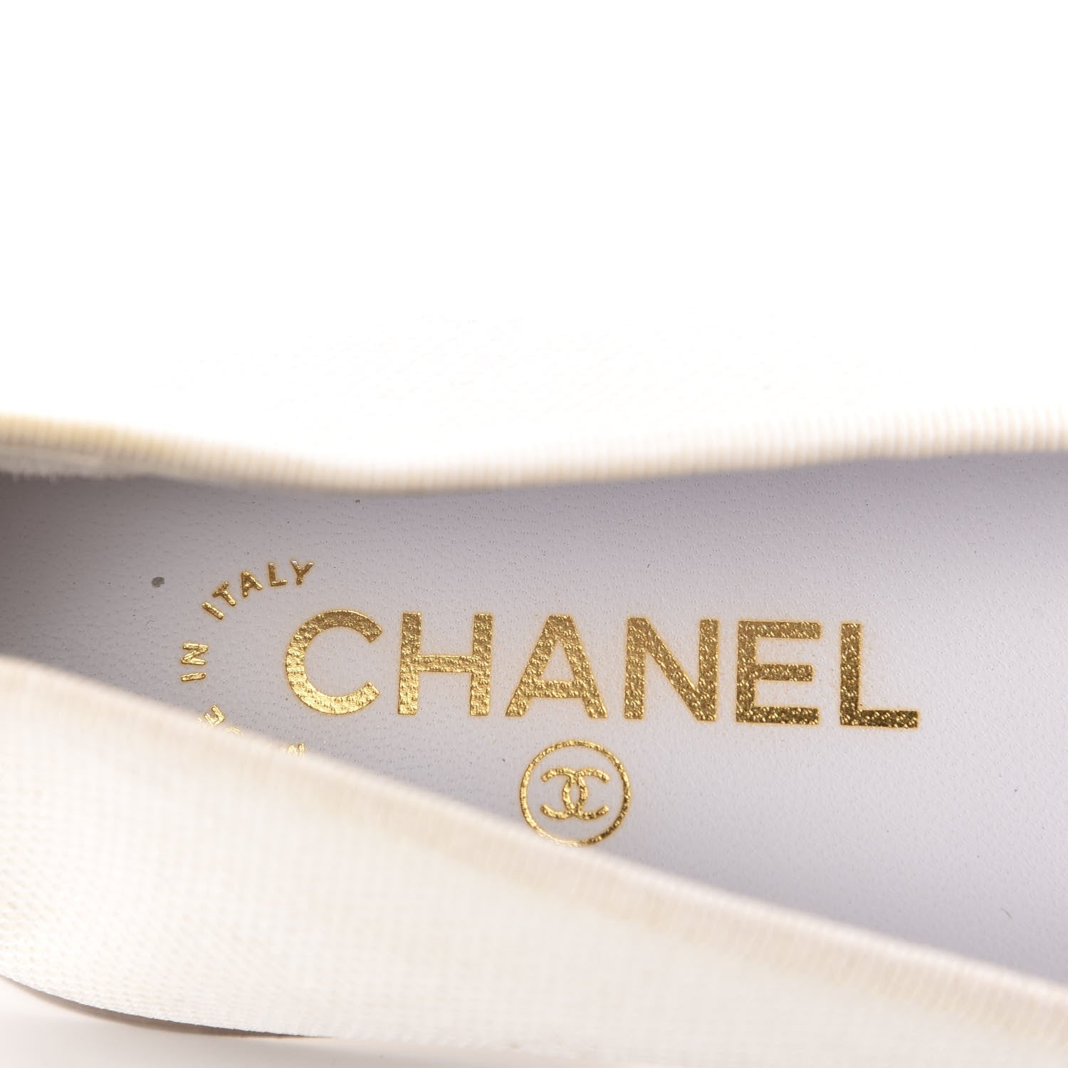Chanel Fabric Glitter Grosgrain Cap Toe CC Ballerina Flats 41 White Black 7 of 13