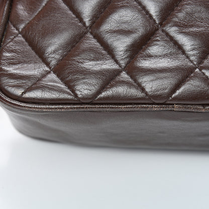 Chanel Lambskin Quilted Large Camera Case Brown 23 of 28