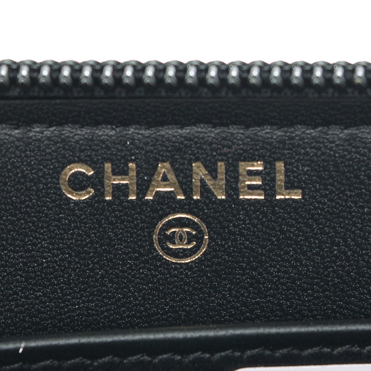 Lambskin Quilted Boy Zip Around Wallet Black