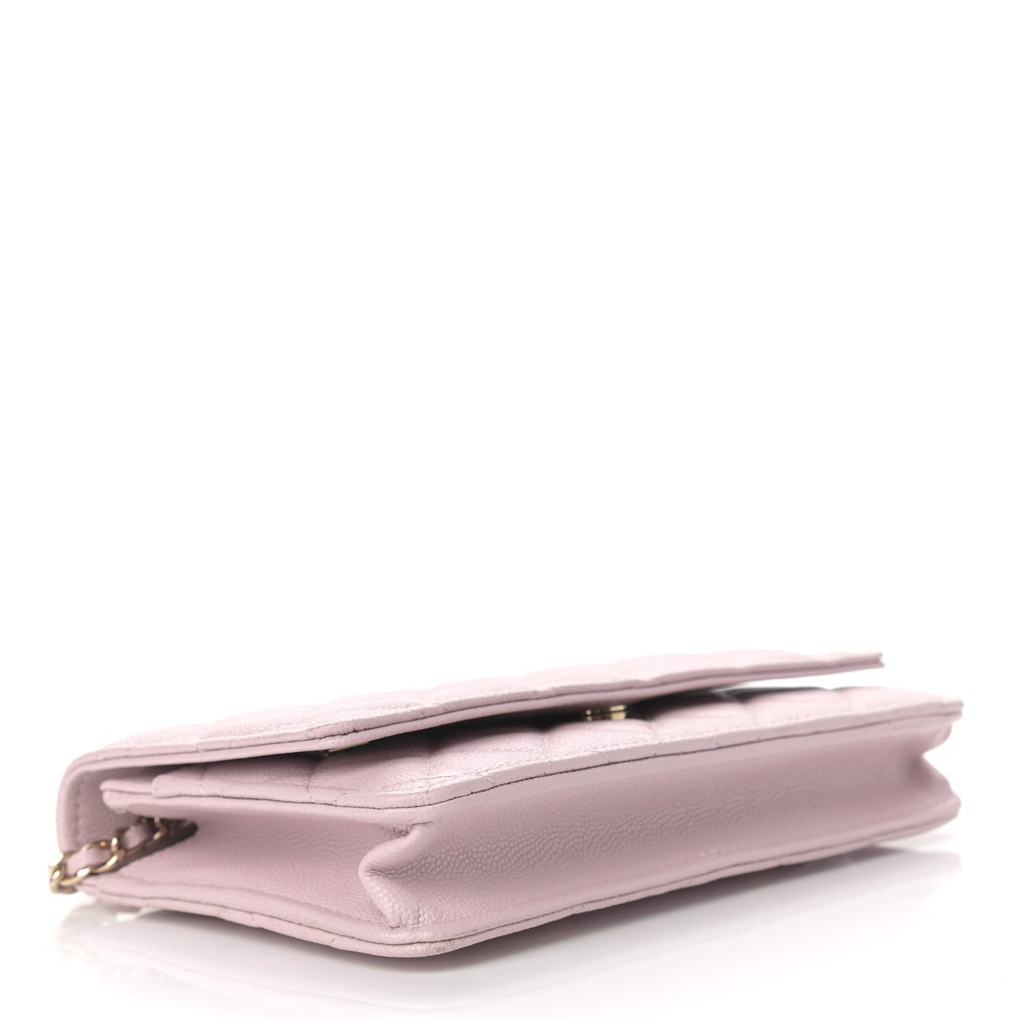 Caviar Quilted Wallet On Chain WOC Light Pink