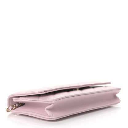 Chanel Caviar Quilted Wallet On Chain WOC Light Pink 4 of 19