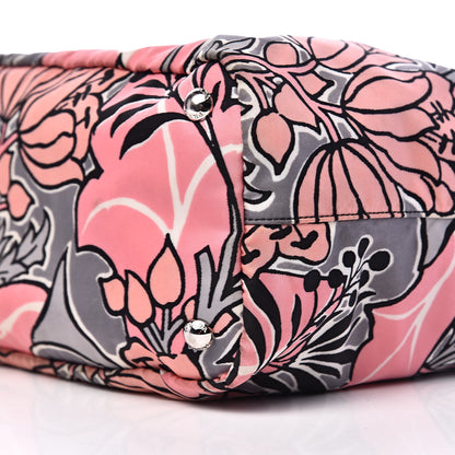 Prada Tessuto Nylon Saffiano Floral Print Tote Peonia 12 of 13