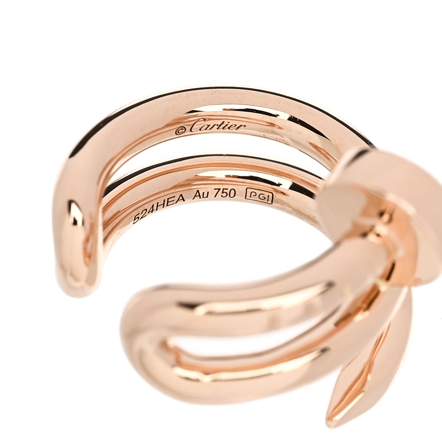 18K Pink Gold Juste Un Clou Single Ear Jewel Cuff Earring