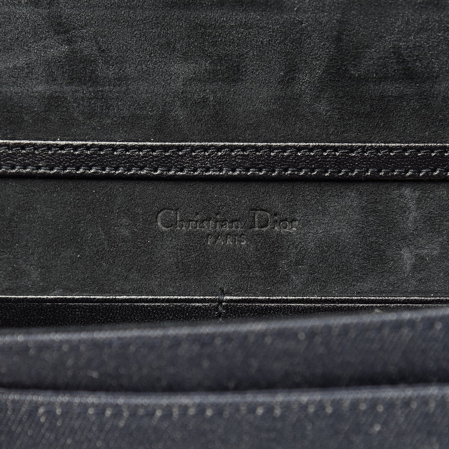 Denim Studded Wallet on Chain Pouch Blue