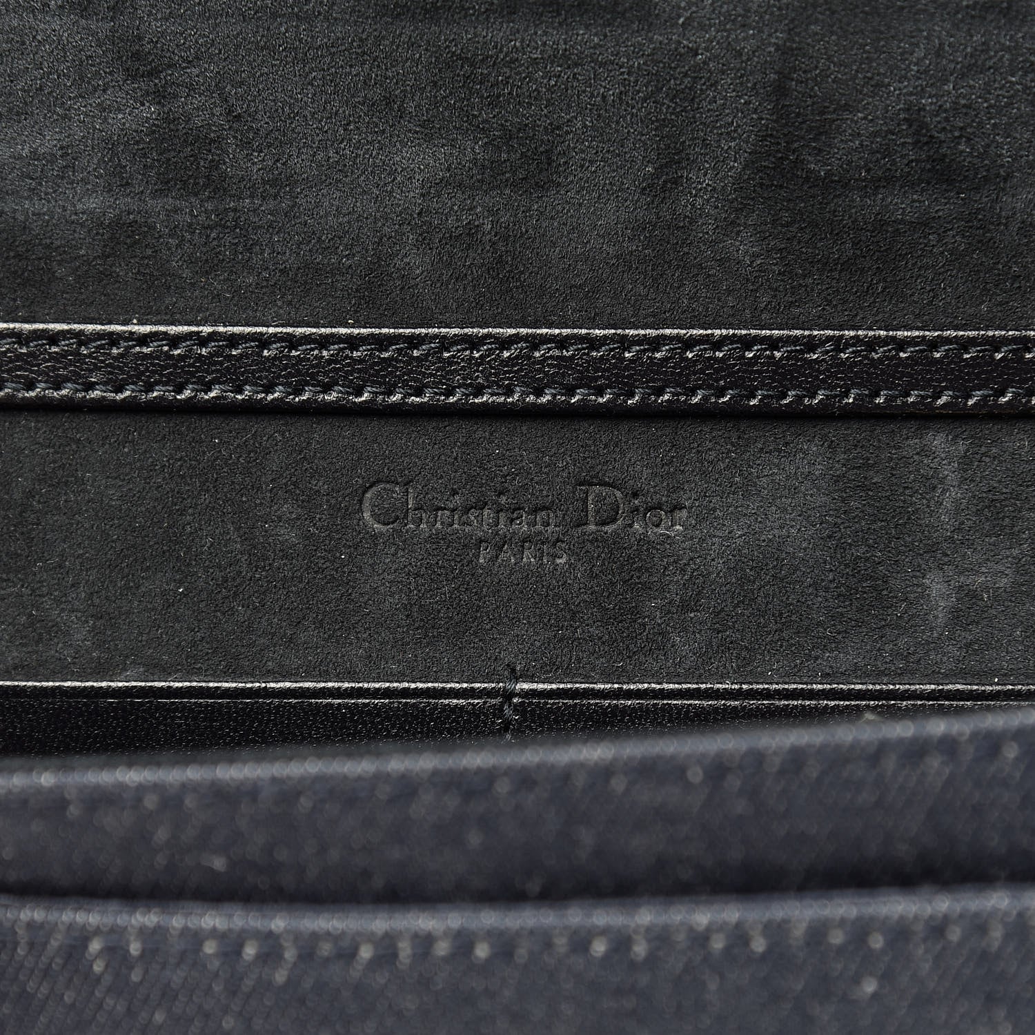 Christian Dior Denim Studded Wallet on Chain Pouch Blue 6 of 12