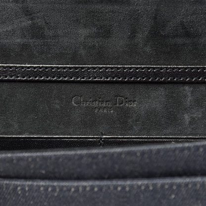 Christian Dior Denim Studded Wallet on Chain Pouch Blue 6 of 12