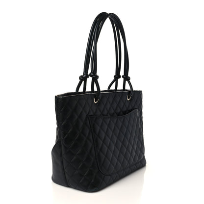 Chanel Calfskin Quilted Large Cambon Tote Black 3 of 9