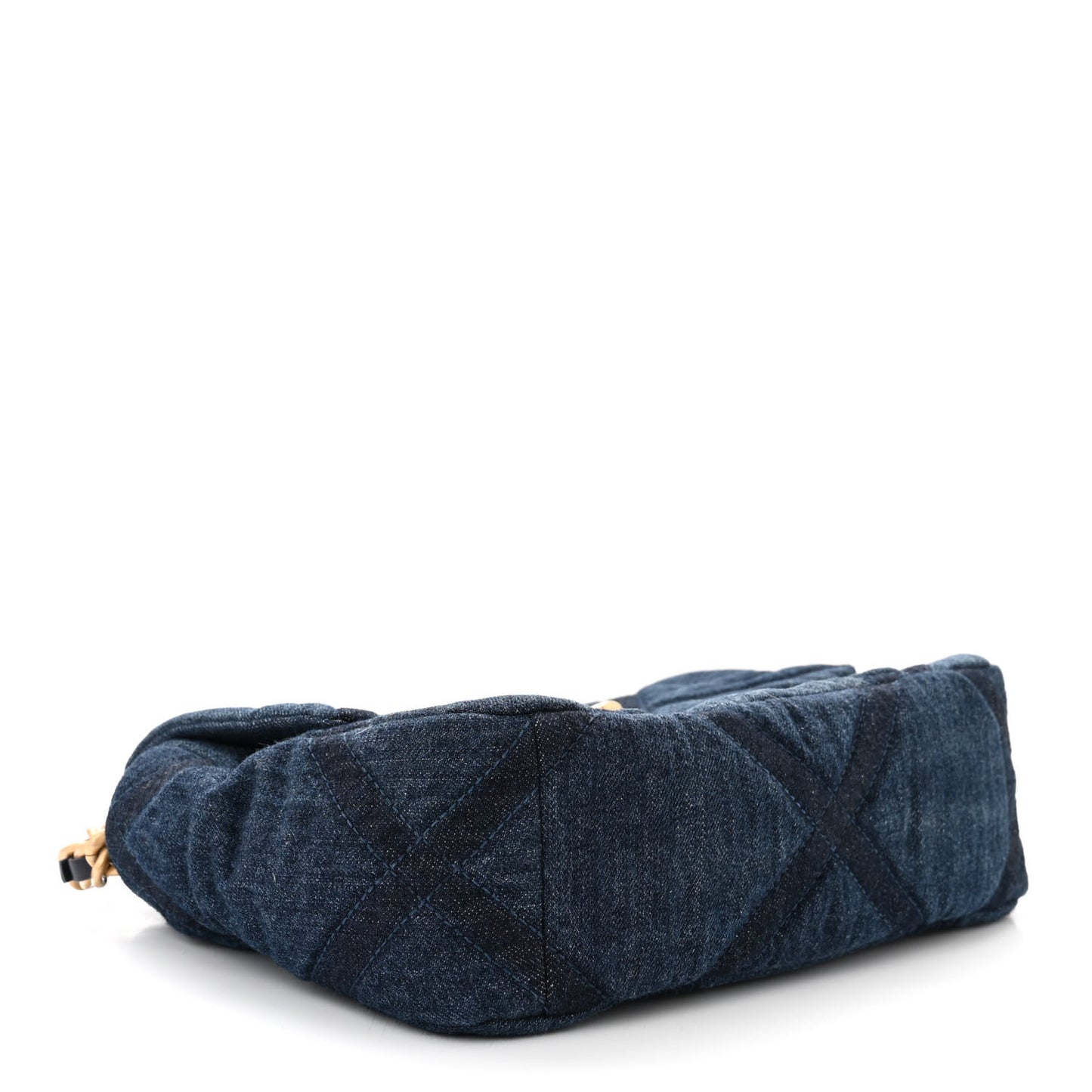 Denim Quilted Medium Chanel 19 Flap Blue