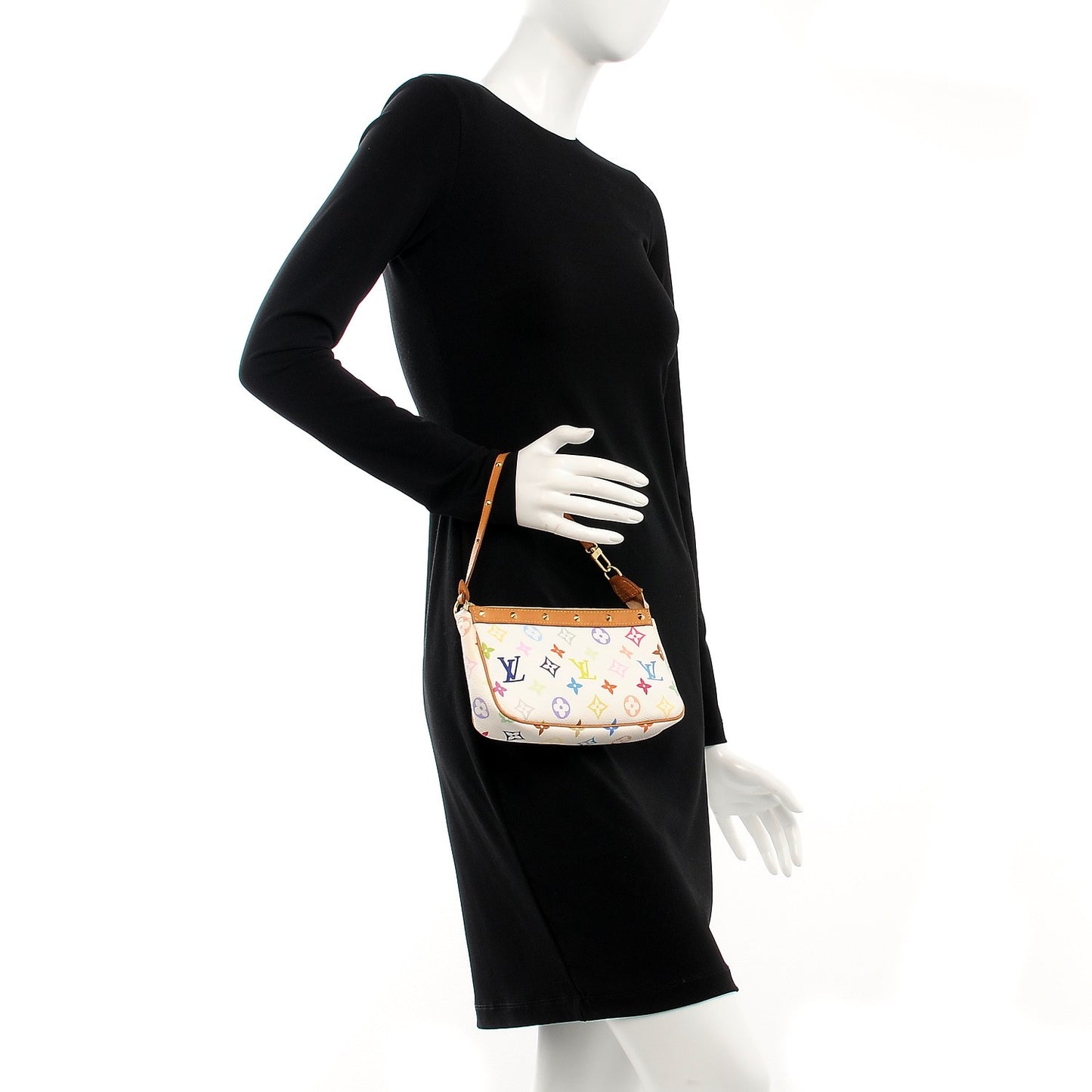 Monogram Multicolor Pochette Accessories White