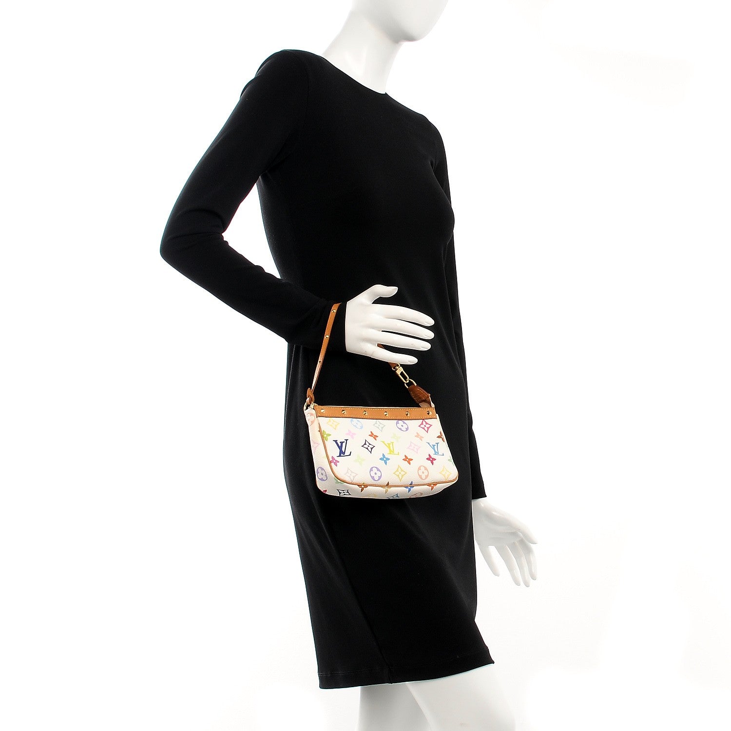 Louis Vuitton Monogram Multicolor Pochette Accessories White 2 of 11