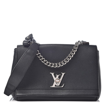 Louis Vuitton Calfskin Lockme II Chain Bag BB Black 1 of 9