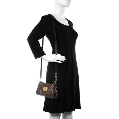 Louis Vuitton Damier Ebene Eva Clutch 2 of 8