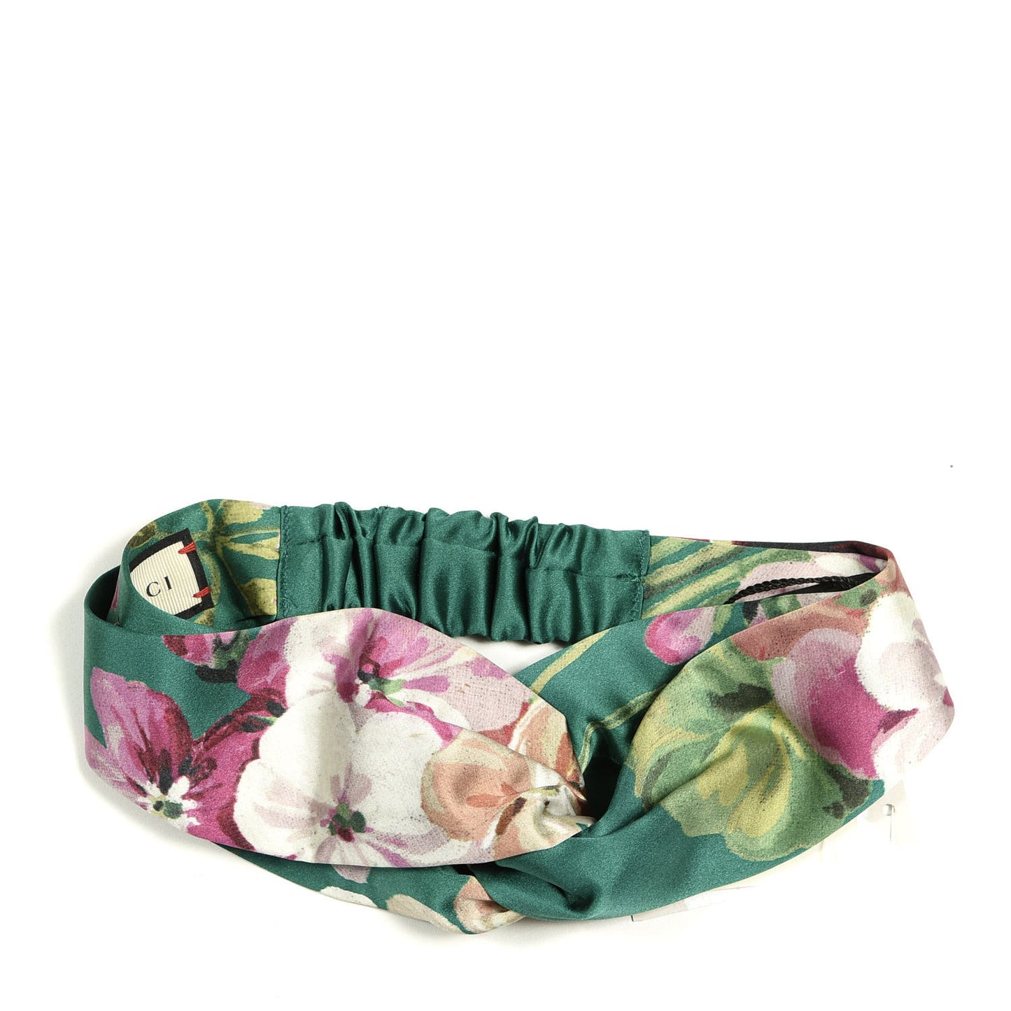 Silk Blooms Print Duchesse Headband Grass