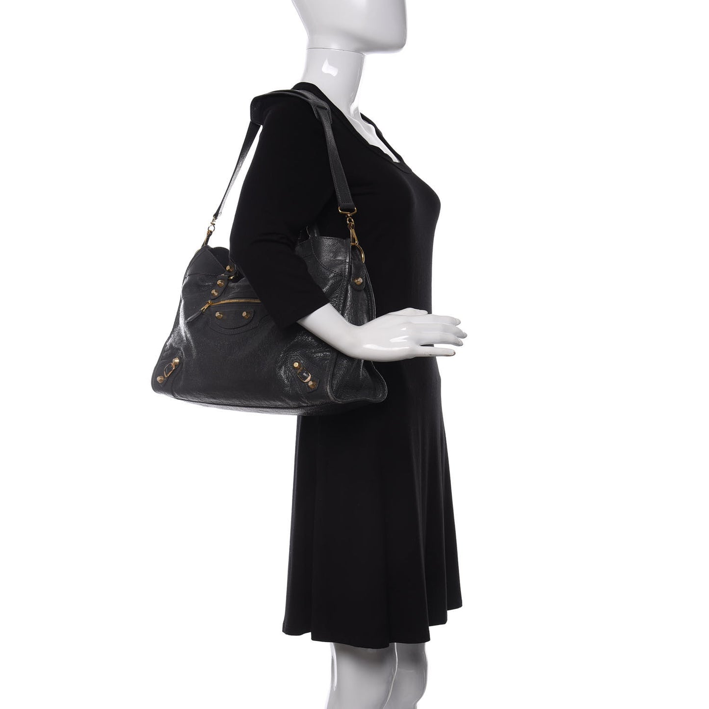 Agneau Giant 12 Gold Hardware City Gris Fossile