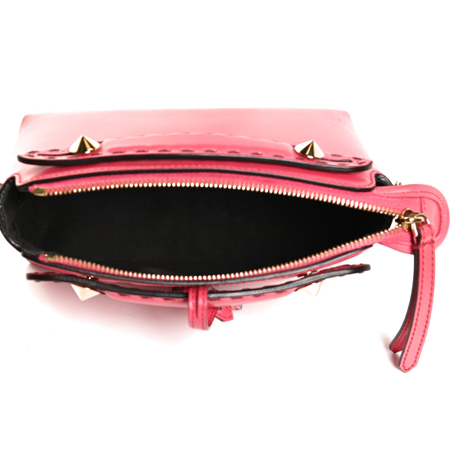 Fendi Vitello King Logo Embossed Mini By The Way Boston Bag Lampone 5 of 15