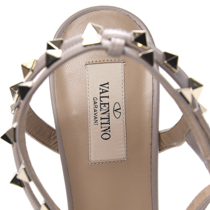 Valentino Garavani Calfskin Nappa Rockstud Ankle Strap 65mm Pumps 40 Black Poudre 6 of 7