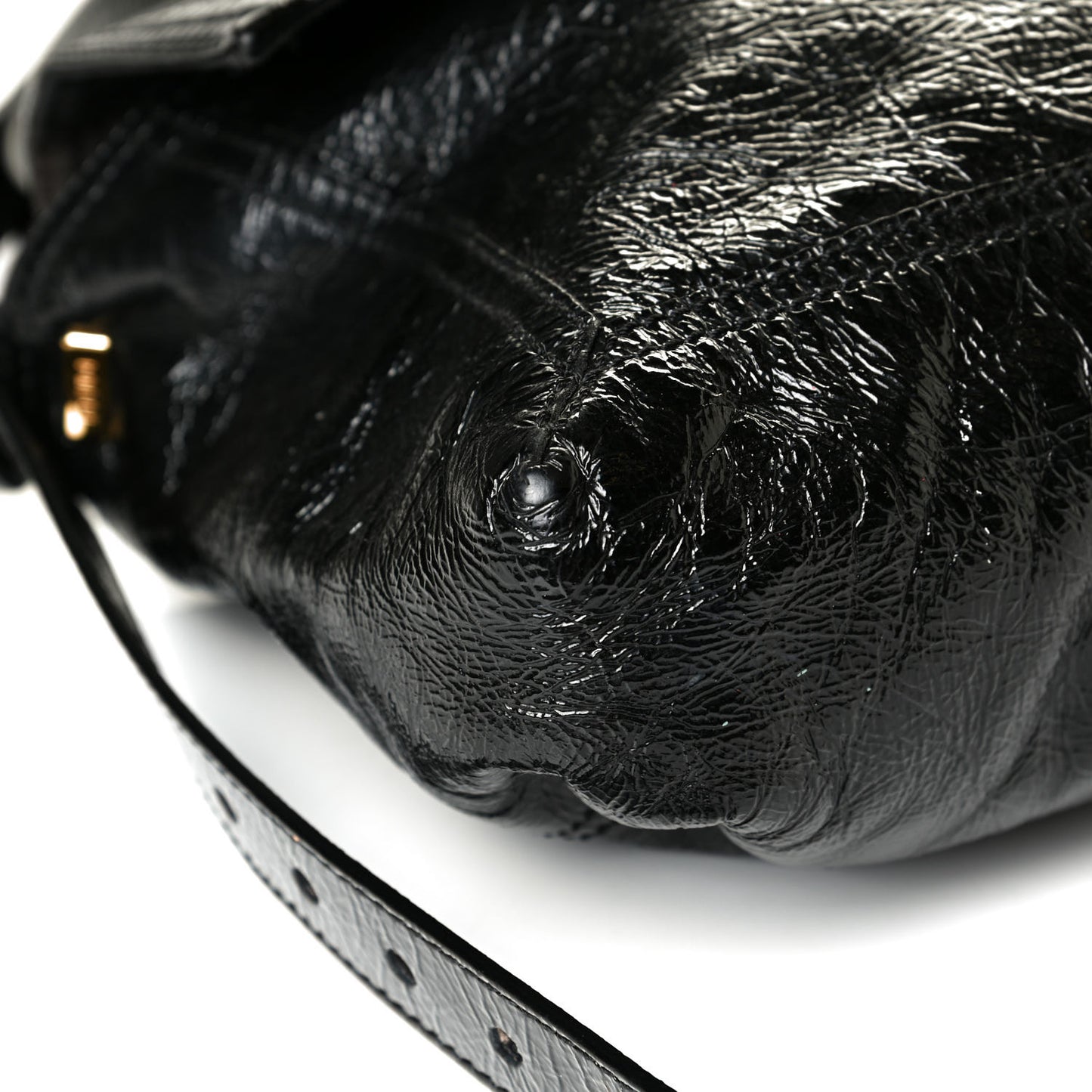 Vitello Naplak Large Convertible Baguette Black