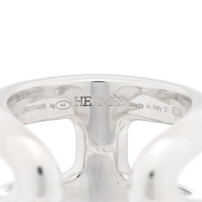 Hermes Sterling Silver PM Osmose Ring 53 6.5 4 of 5