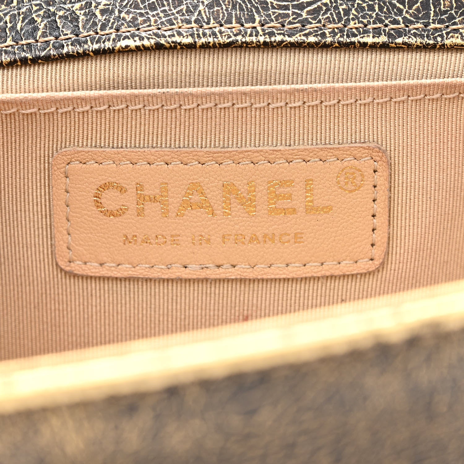 Chanel Cracked Metallic Calfskin Quilted Medium Boy Flap Gold 6 of 10