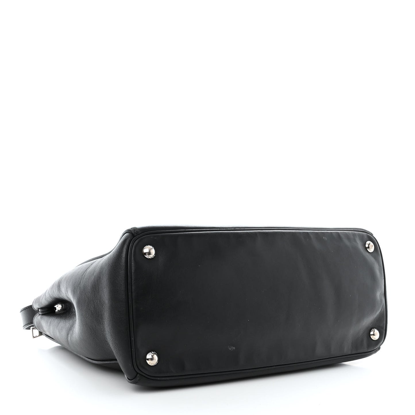 Soft Calfskin Galleria Double Zip Tote Black