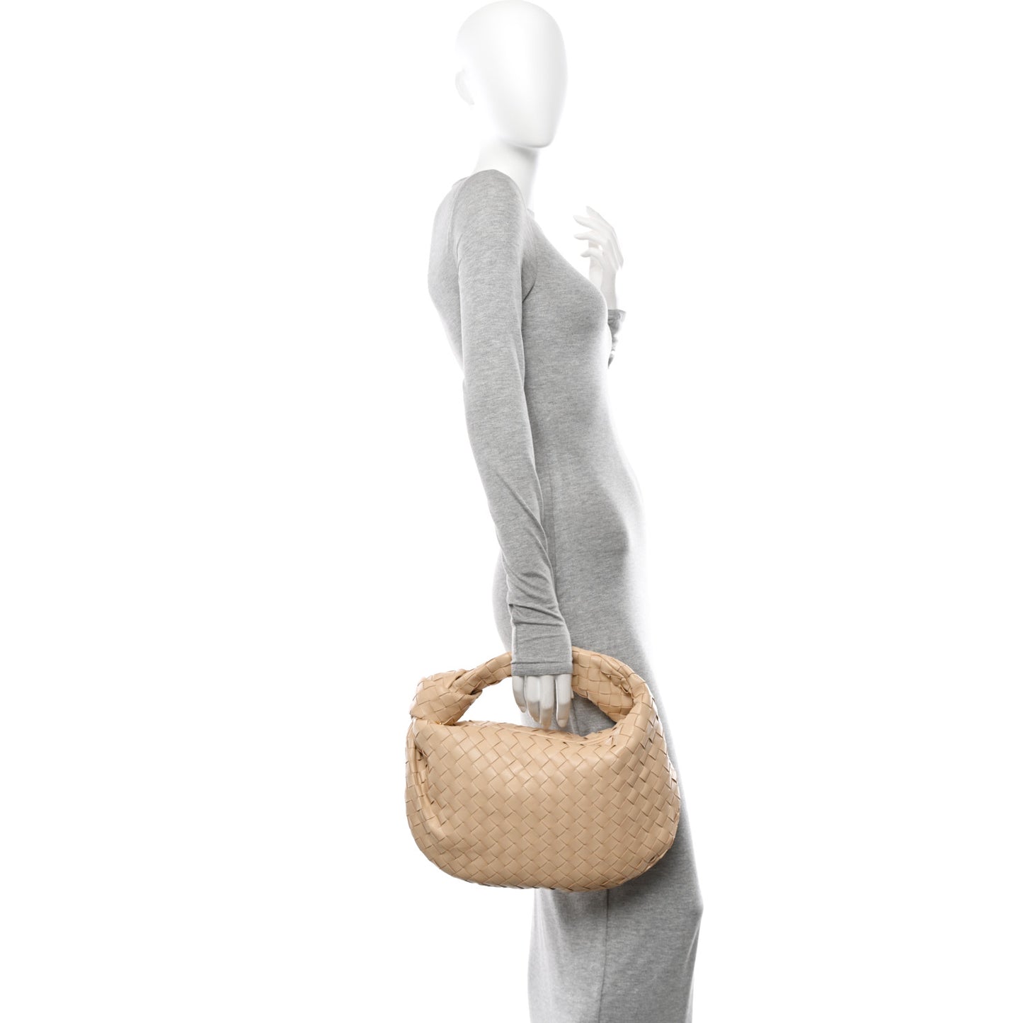 Nappa Intrecciato Teen Jodie Hobo Porridge