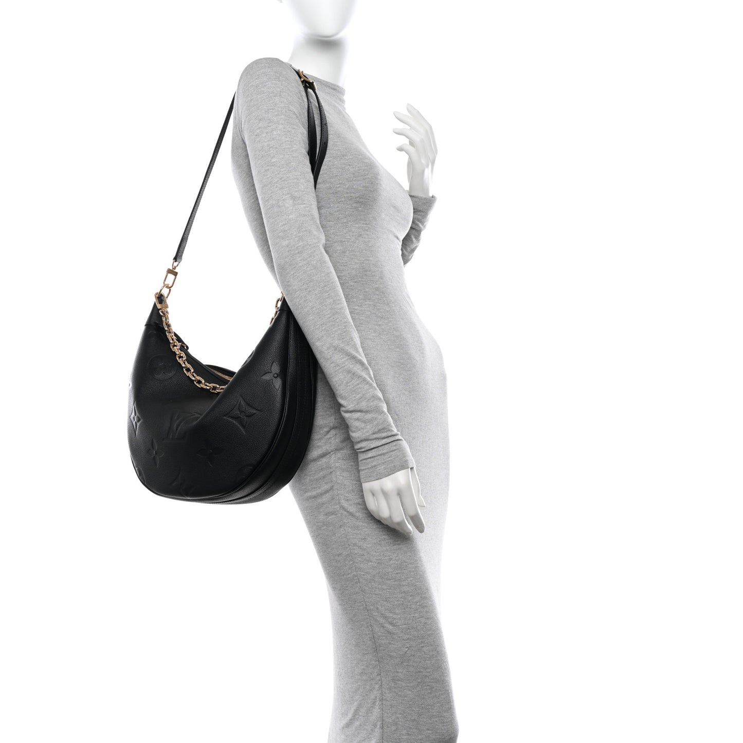 Empreinte Monogram Giant Loop Hobo Black