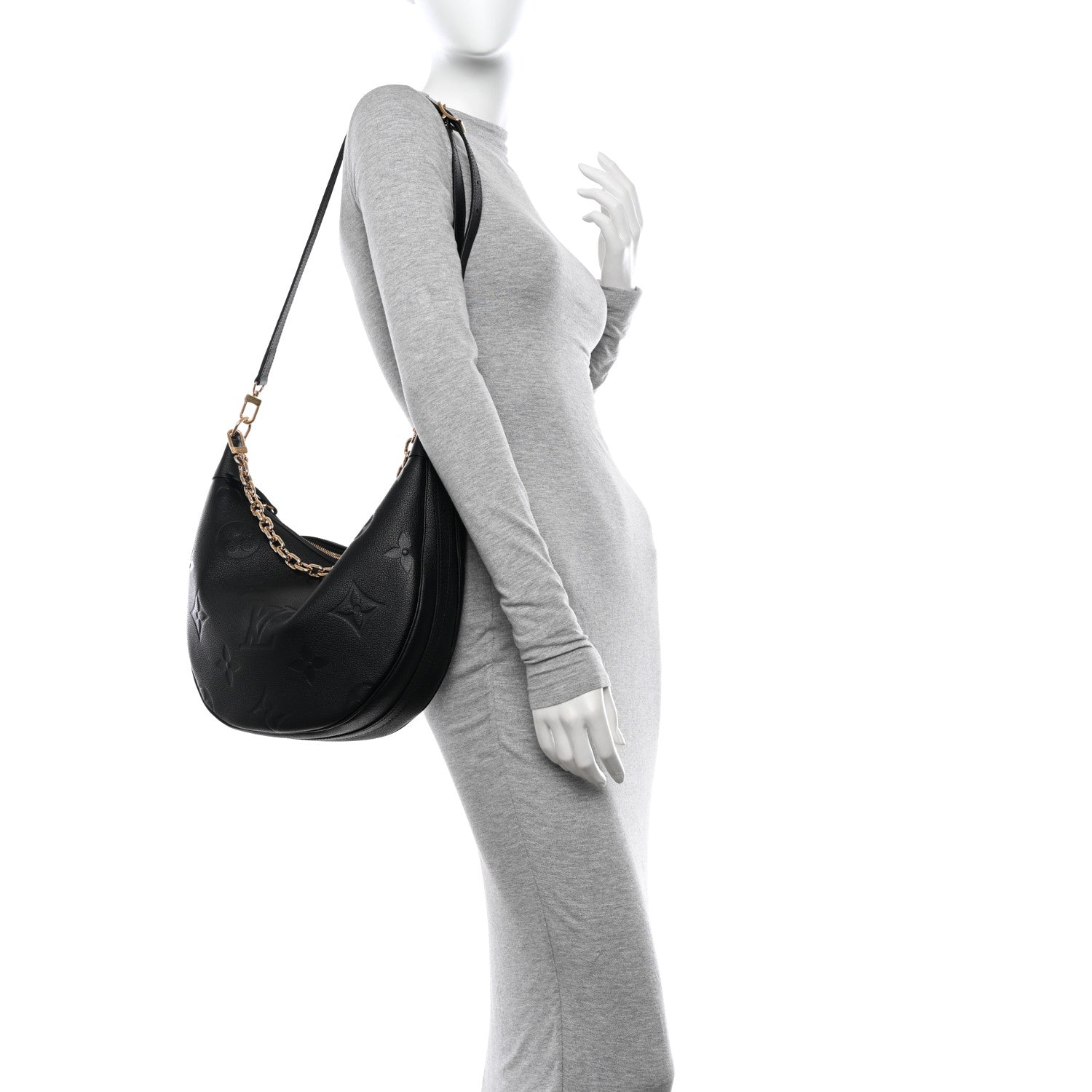 Louis Vuitton Empreinte Monogram Giant Loop Hobo Black 2 of 10