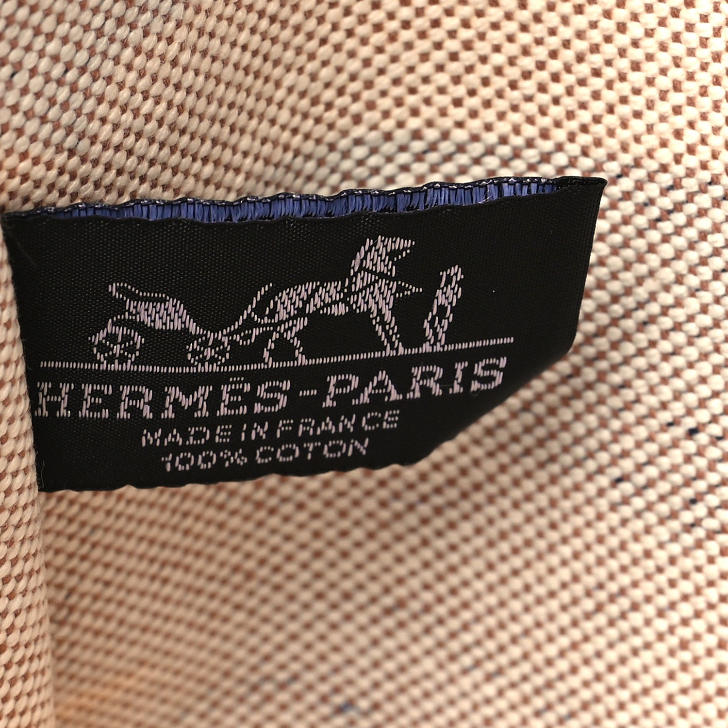 Hermes Cotton Canvas Escale A La Plage Flat Case Ciel Nuit 6 of 7