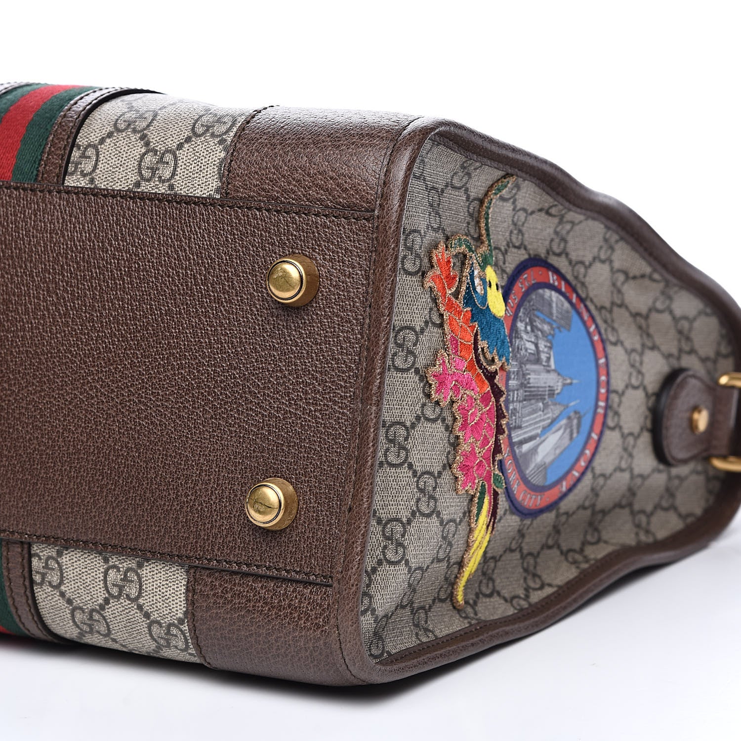 Gucci Soft GG Supreme Monogram Courrier Medium Duffle Bag Beige New Acero Multicolor 9 of 13