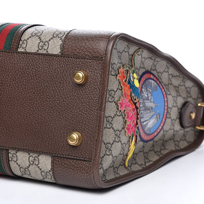 Gucci Soft GG Supreme Monogram Courrier Medium Duffle Bag Beige New Acero Multicolor 9 of 13