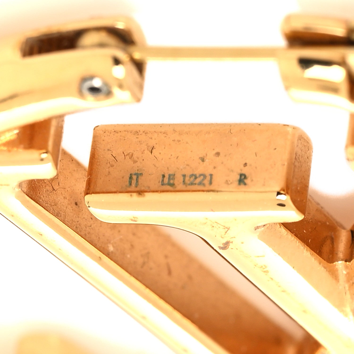 Louis Vuitton Metal Louise Hoop Earrings Gold 4 of 4