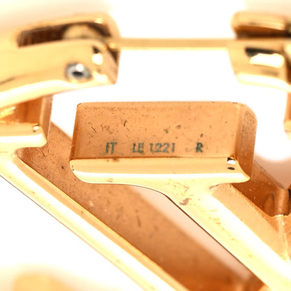 Louis Vuitton Metal Louise Hoop Earrings Gold 4 of 4