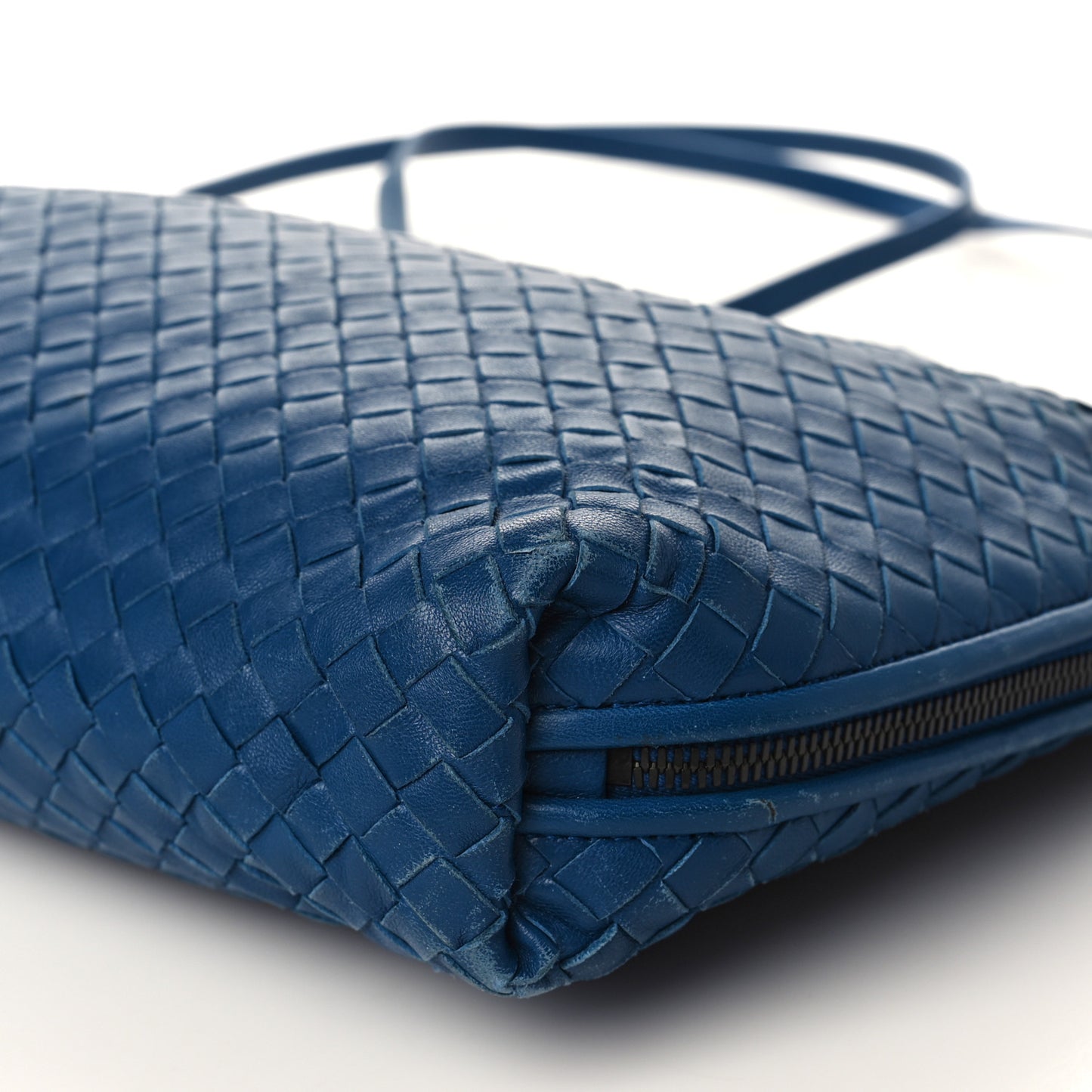 Nappa Intrecciato Pillow Crossbody Messenger Blue