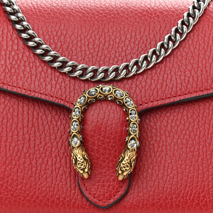 Gucci Calfskin Mini Dionysus Chain Wallet Hibiscus Red 8 of 11
