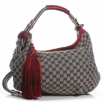 Gucci Monogram Acapulco Medium Hobo Navy 1 of 8