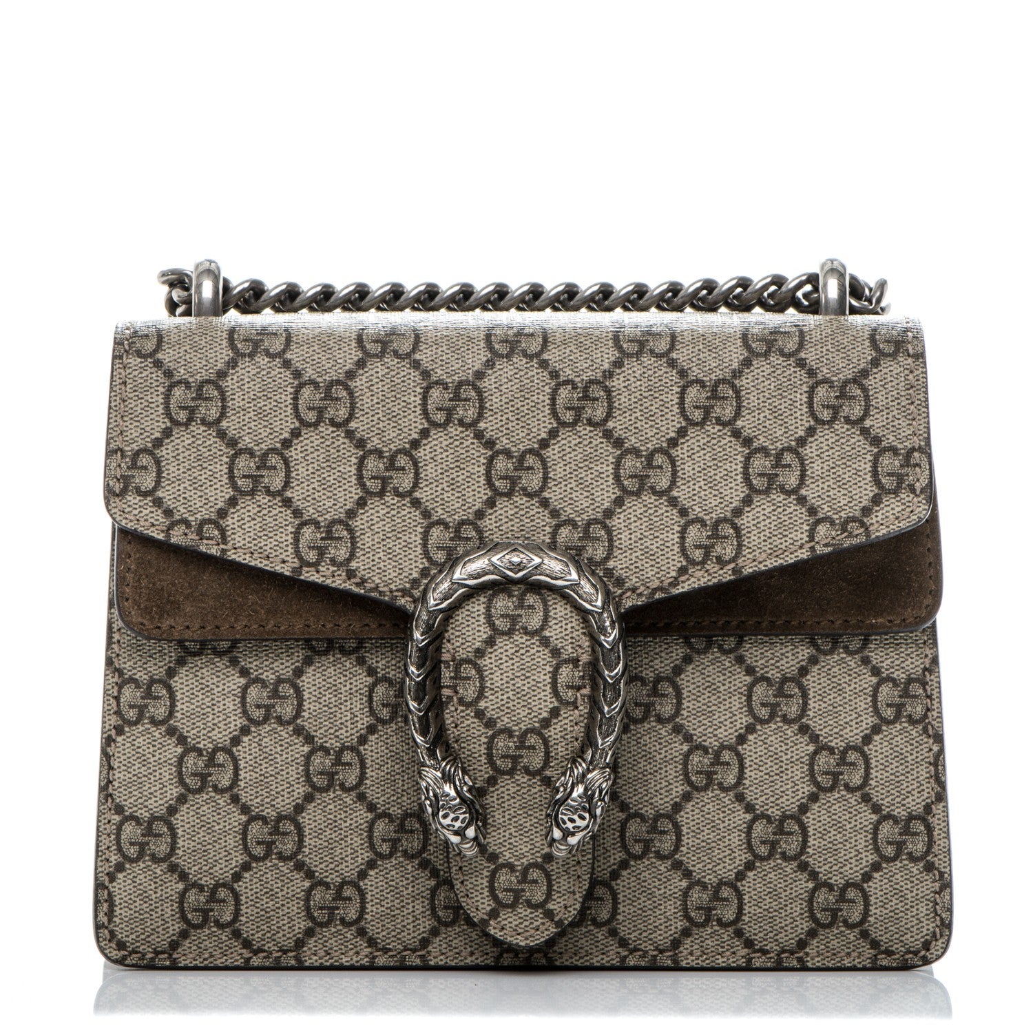 Gucci GG Supreme Monogram Mini Dionysus Shoulder Bag Taupe 1 of 14