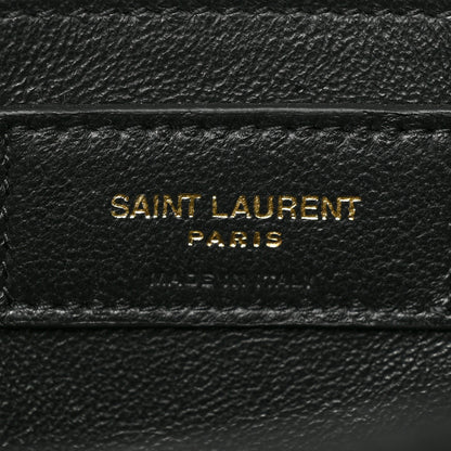 Saint Laurent Crinkled Lambskin Matelasse Monogram Baby Niki Chain Satchel Black 7 of 10