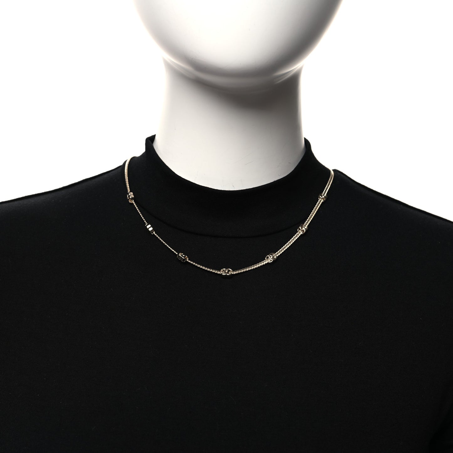 Metal CC Choker Necklace Gold