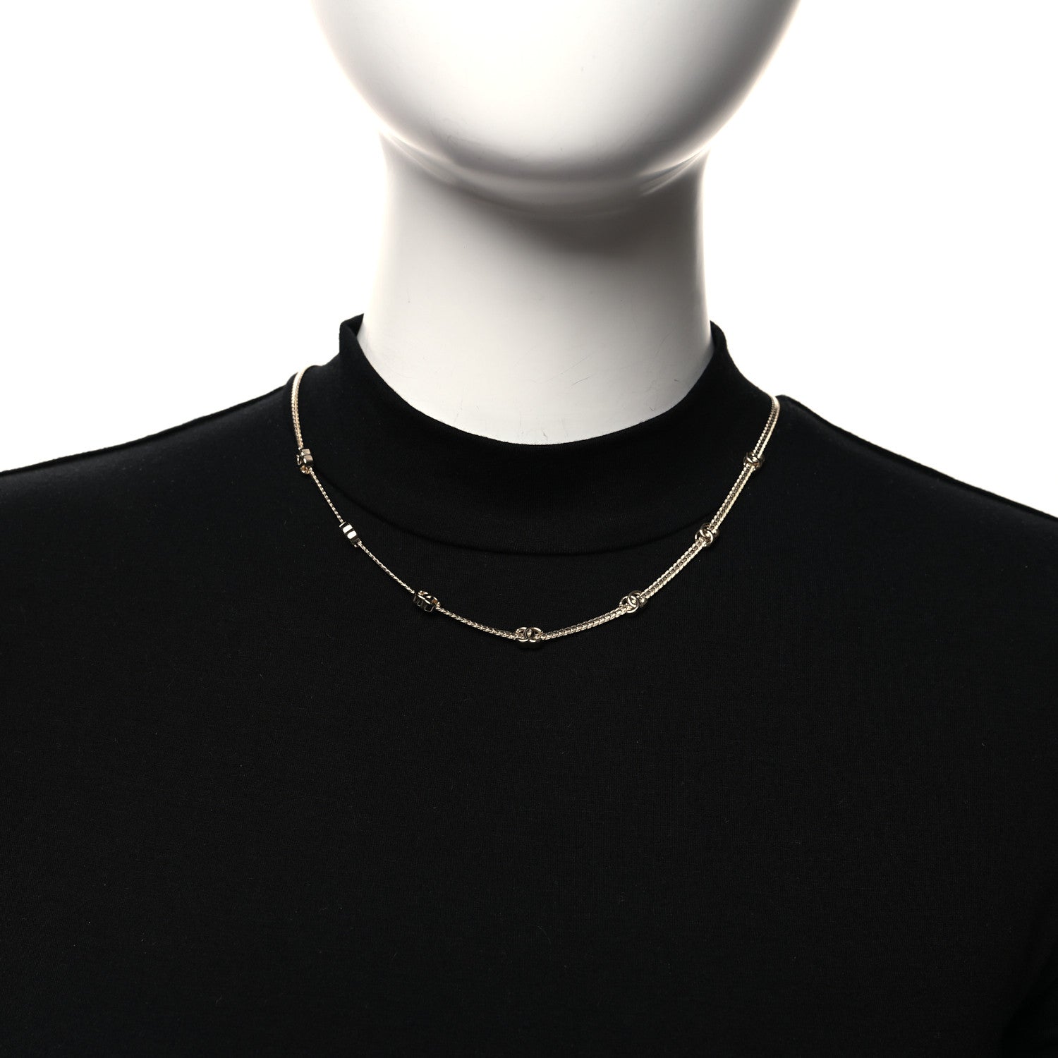 Chanel Metal CC Choker Necklace Gold 2 of 5