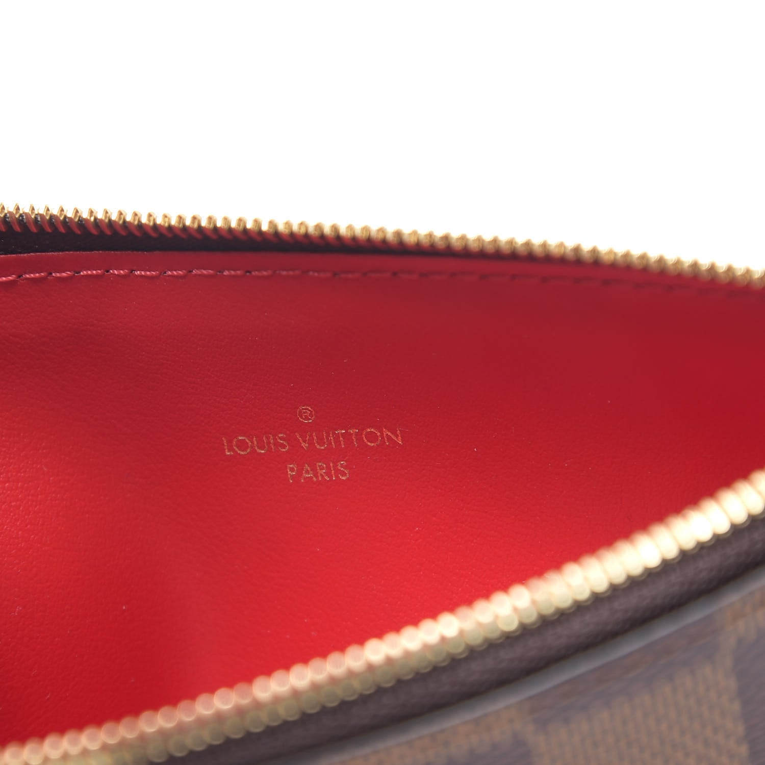 Louis Vuitton Damier Ebene Felicie Chain Wallet Zippered Insert 5 of 5