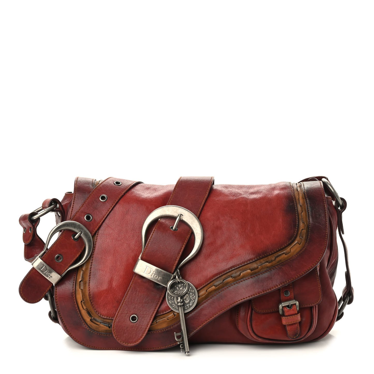 Calfskin Gaucho Double Saddle Red