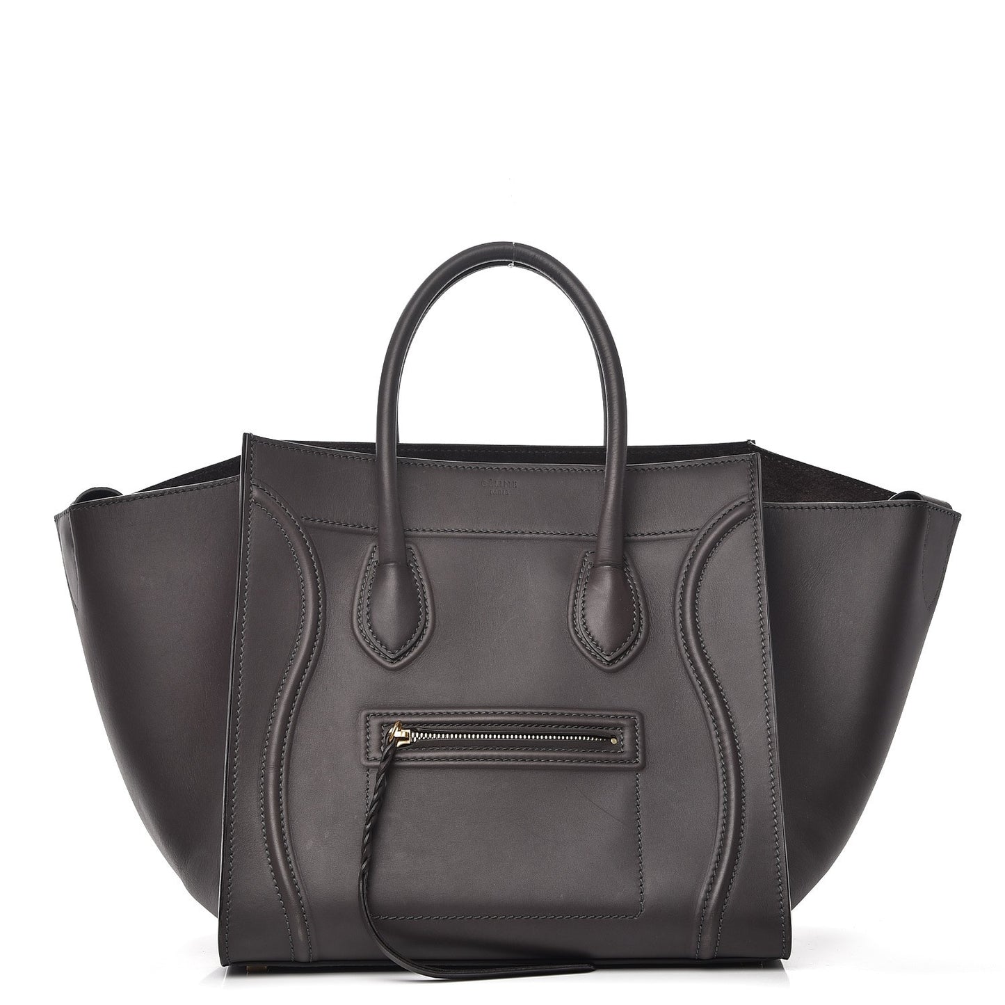 Smooth Calfskin Medium Phantom Luggage Grey