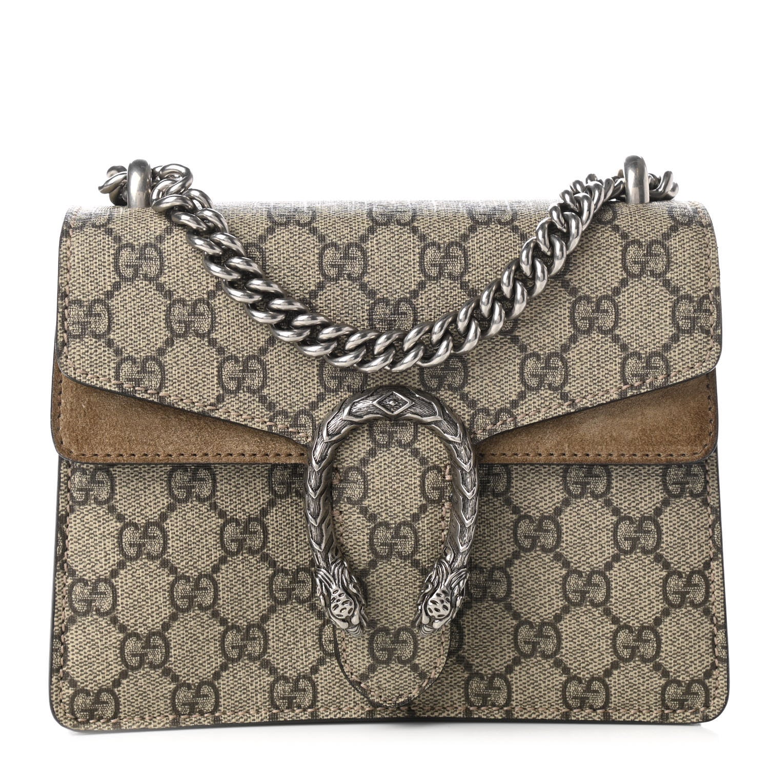 Gucci GG Supreme Monogram Mini Dionysus Shoulder Bag Taupe 1 of 11