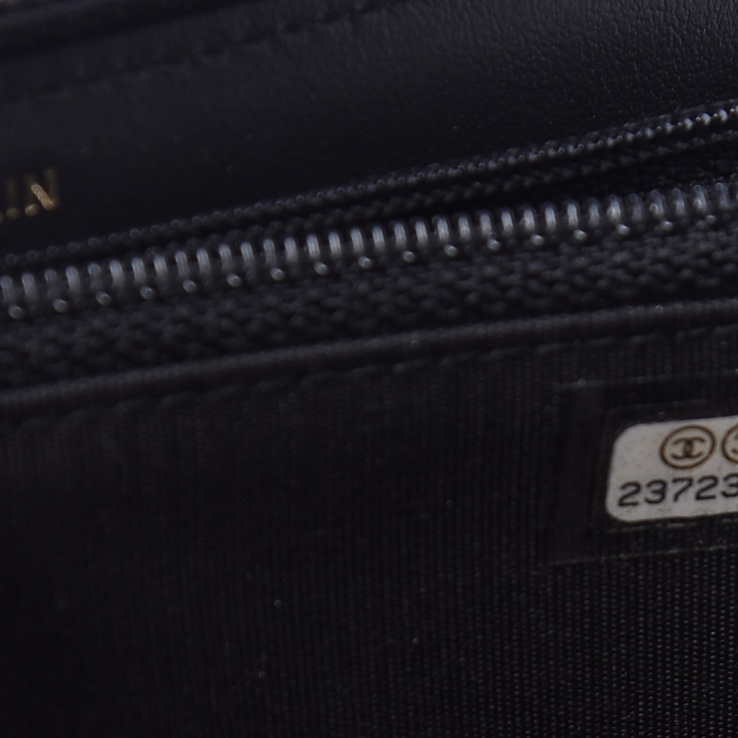 Chanel Caviar Quilted Small Boy Zip Around Wallet Black 8 of 9